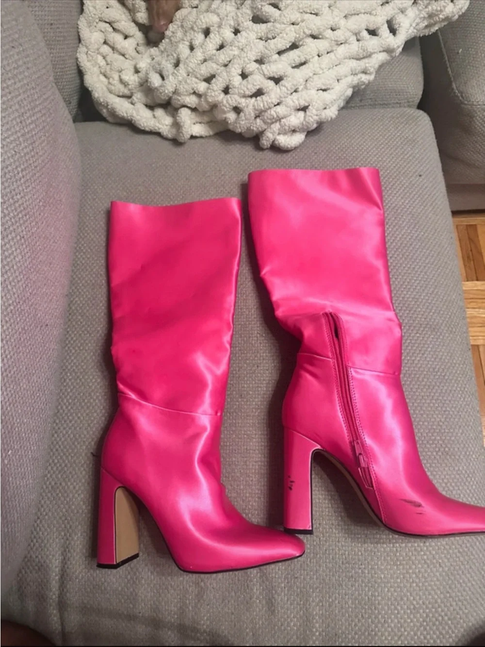 Steve Madden Hot Pink Ambrose Mid-Calf Block Heel Boots
